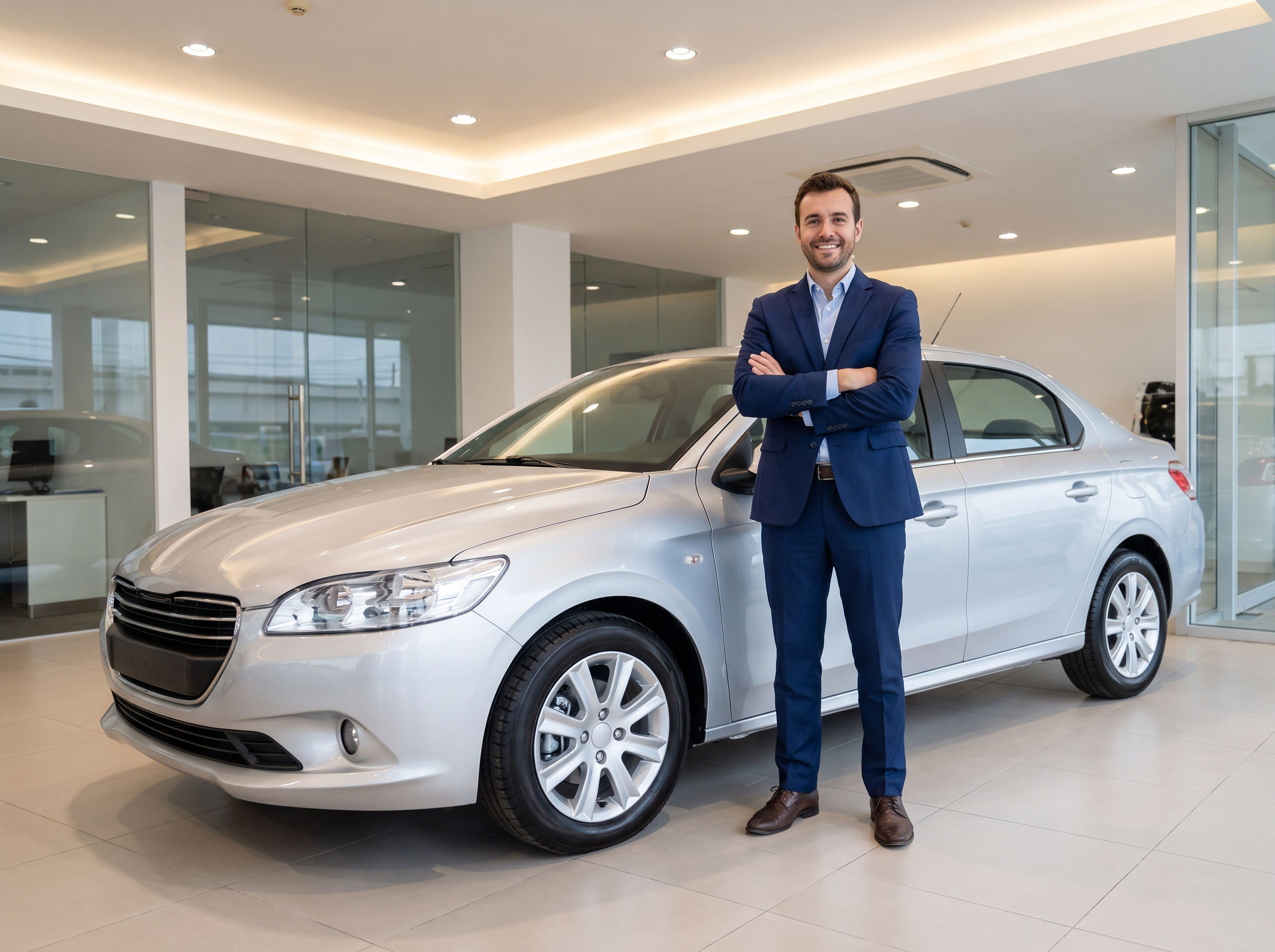 Aiman Haziq perunding jualan kereta di showroom VELOX Auto Gallery