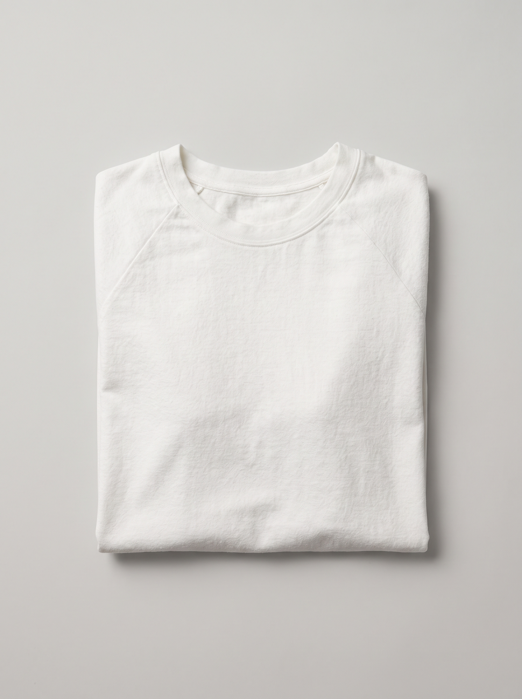 Flannel Raglan Oversized Tee - White