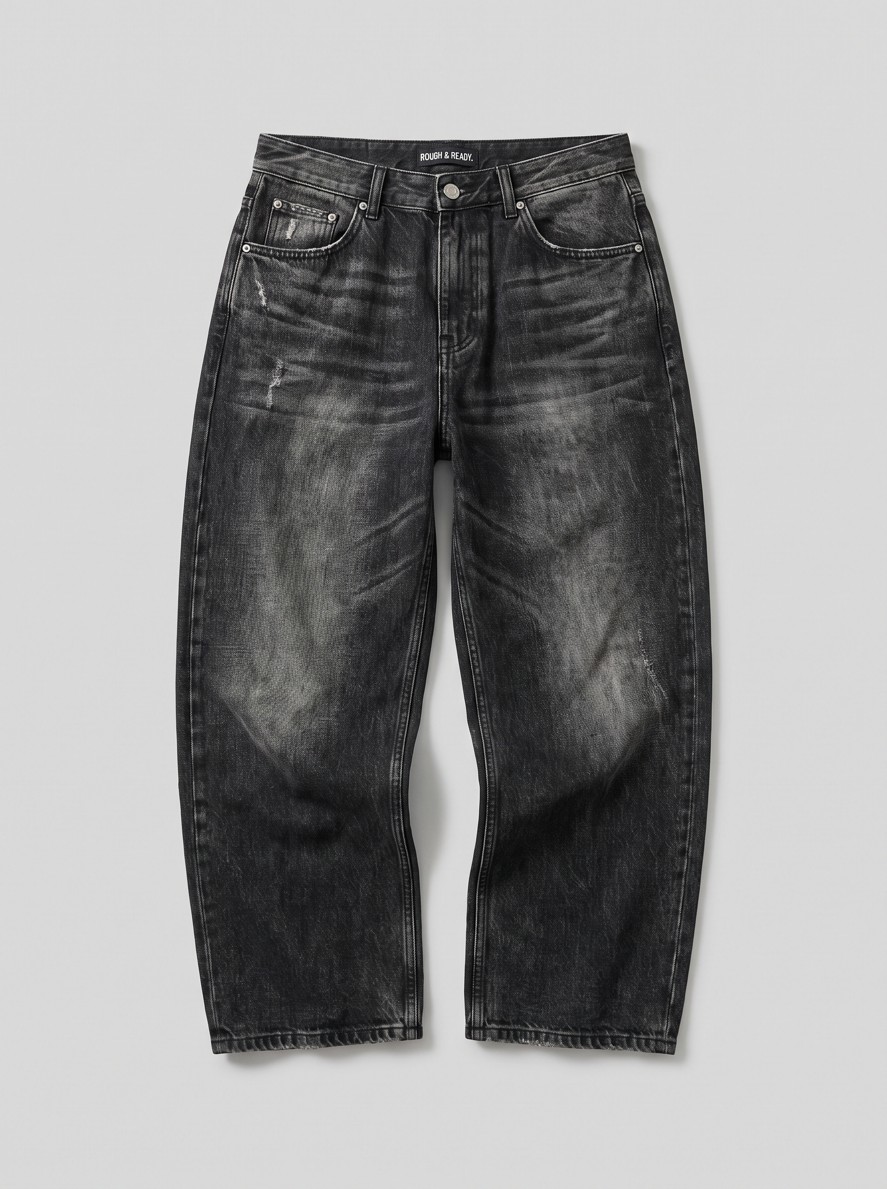 Classic Washed Baggy Jeans - Black