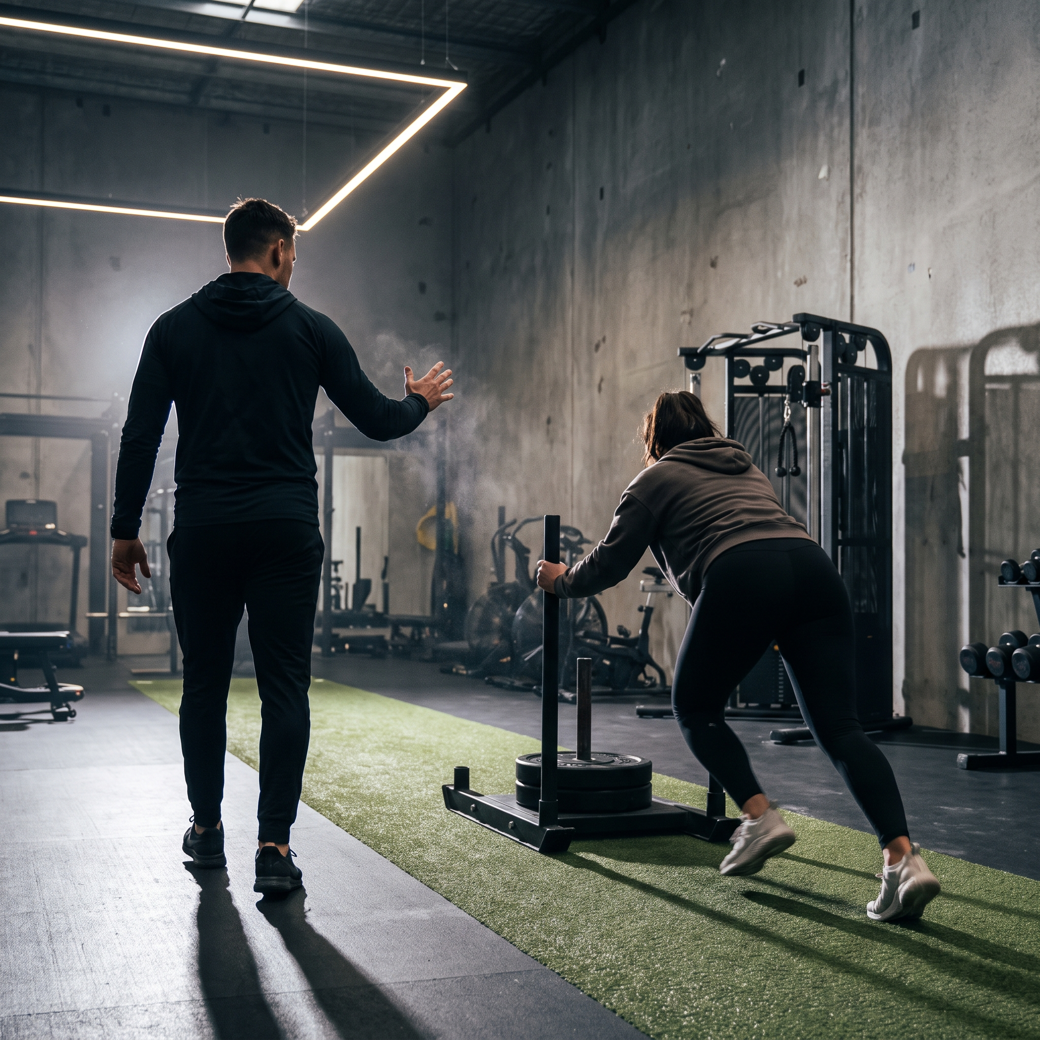 Sesi personal training bersama jurulatih