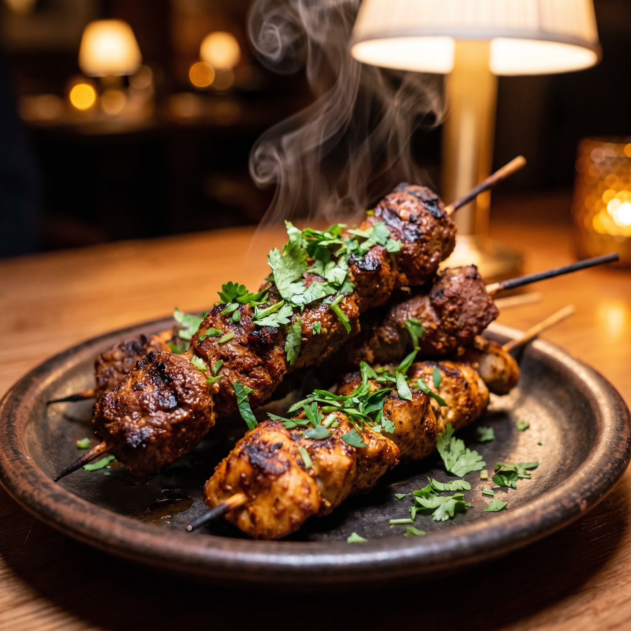 Hidangan grill dan rempah