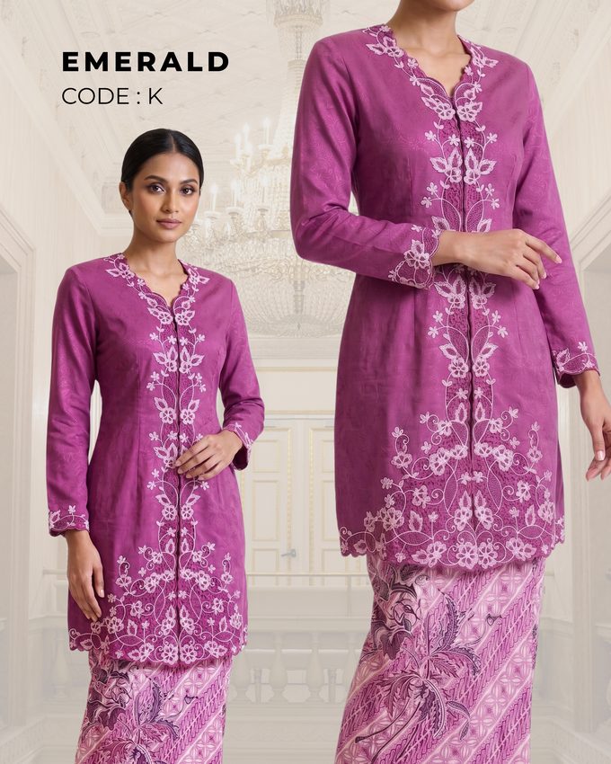 Kebaya Emerald – Magenta — Magenta